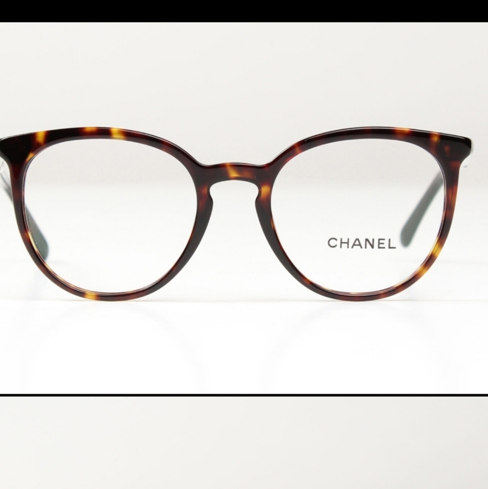 CHANEL Tortoiseshell Round Optical Glasses